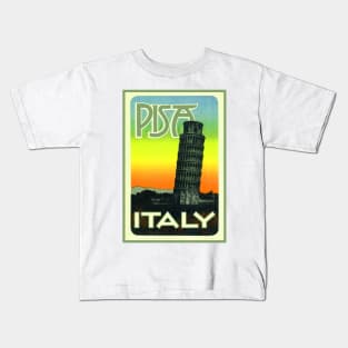 Pisa Italy Leaning Tower Vintage Kids T-Shirt